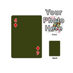 Army Green Solid Color Playing Cards 54 Designs (Mini) Front - Diamond4