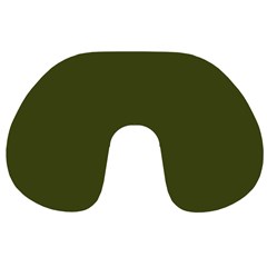 Army Green Solid Color Travel Neck Pillow by SpinnyChairDesigns