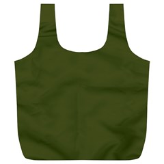 Army Green Solid Color Full Print Recycle Bag (xl) by SpinnyChairDesigns