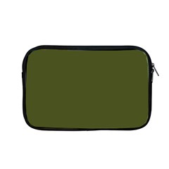 Army Green Solid Color Apple Macbook Pro 13  Zipper Case by SpinnyChairDesigns