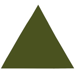 Army Green Solid Color Wooden Puzzle Triangle by SpinnyChairDesigns