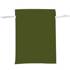 Army Green Solid Color  Lightweight Drawstring Pouch (xl) by SpinnyChairDesigns