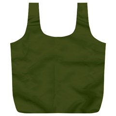 Army Green Solid Color Full Print Recycle Bag (xxl) by SpinnyChairDesigns