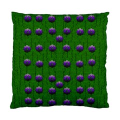 Power To The Big Flowers Festive Standard Cushion Case (one Side) by pepitasart