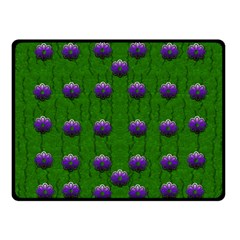 Power To The Big Flowers Festive Fleece Blanket (small) by pepitasart