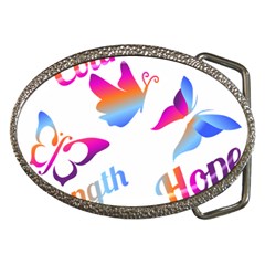 Strength Courage Hope Butterflies Belt Buckles by CHeartDesigns