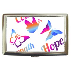 Strength Courage Hope Butterflies Cigarette Money Case by CHeartDesigns