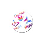 Strength Courage Hope Butterflies Golf Ball Marker (4 pack) Front