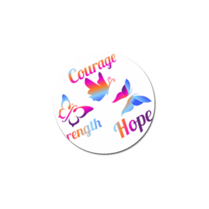 Strength Courage Hope Butterflies Golf Ball Marker (4 pack)