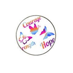 Strength Courage Hope Butterflies Hat Clip Ball Marker by CHeartDesigns