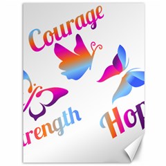 Strength Courage Hope Butterflies Canvas 36  X 48  by CHeartDesigns