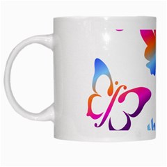 Strength Courage Hope Butterflies White Mugs