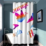 Strength Courage Hope Butterflies Shower Curtain 36  x 72  (Stall)  Curtain(36 X72 ) - 33.26 x66.24  Curtain(36 X72 )