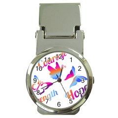 Strength Courage Hope Butterflies Money Clip Watches by CHeartDesigns