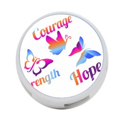 Strength Courage Hope Butterflies 4-port Usb Hub (one Side) by CHeartDesigns