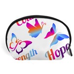 Strength Courage Hope Butterflies Accessory Pouch (Large) Front