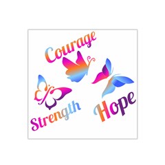 Strength Courage Hope Butterflies Satin Bandana Scarf by CHeartDesigns