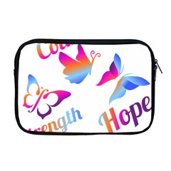 Strength Courage Hope Butterflies Apple Macbook Pro 17  Zipper Case by CHeartDesigns