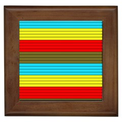 Multicolor With Black Lines Framed Tile by tmsartbazaar