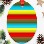 Multicolor With Black Lines Ornament (Oval) Front