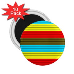 Multicolor With Black Lines 2 25  Magnets (10 Pack)  by tmsartbazaar