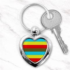 Multicolor With Black Lines Key Chain (heart) by tmsartbazaar