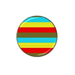 Multicolor With Black Lines Hat Clip Ball Marker (10 Pack) by tmsartbazaar