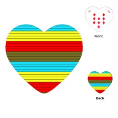 Multicolor With Black Lines Playing Cards Single Design (heart) by tmsartbazaar