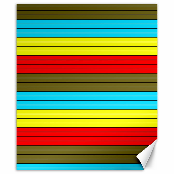 Multicolor With Black Lines Canvas 20  x 24 