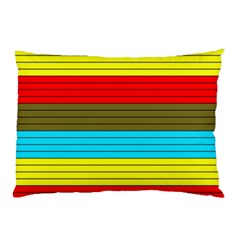 Multicolor With Black Lines Pillow Case by tmsartbazaar