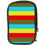 Multicolor With Black Lines Compact Camera Leather Case Front