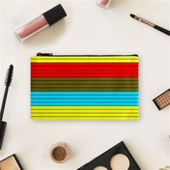 Multicolor With Black Lines Cosmetic Bag (small) by tmsartbazaar