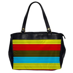 Multicolor With Black Lines Oversize Office Handbag by tmsartbazaar