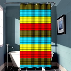 Multicolor With Black Lines Shower Curtain 36  X 72  (stall)  by tmsartbazaar