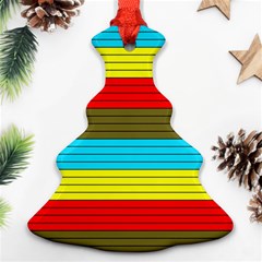 Multicolor With Black Lines Ornament (christmas Tree)  by tmsartbazaar