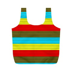 Multicolor With Black Lines Full Print Recycle Bag (m) by tmsartbazaar