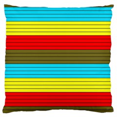 Multicolor With Black Lines Large Flano Cushion Case (two Sides) by tmsartbazaar