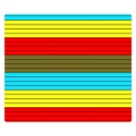 Multicolor With Black Lines Double Sided Flano Blanket (Small)  50 x40  Blanket Back