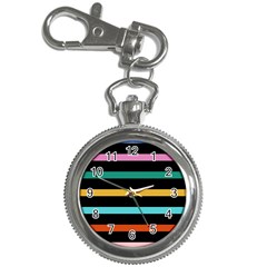 Colorful Mime Black Stripes Key Chain Watches by tmsartbazaar