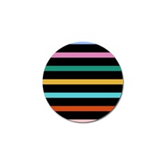 Colorful Mime Black Stripes Golf Ball Marker by tmsartbazaar