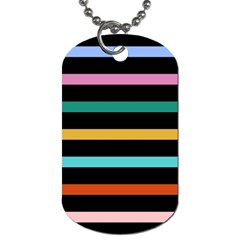 Colorful Mime Black Stripes Dog Tag (two Sides) by tmsartbazaar