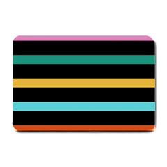 Colorful Mime Black Stripes Small Doormat  by tmsartbazaar