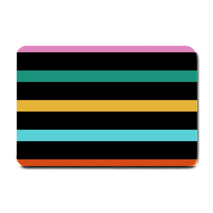 Colorful Mime Black Stripes Small Doormat 