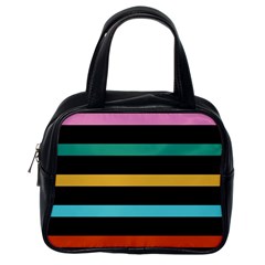 Colorful Mime Black Stripes Classic Handbag (one Side) by tmsartbazaar