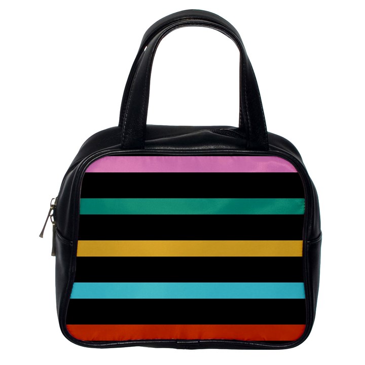 Colorful Mime Black Stripes Classic Handbag (One Side)