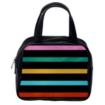 Colorful Mime Black Stripes Classic Handbag (Two Sides) Back