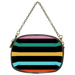 Colorful Mime Black Stripes Chain Purse (one Side) by tmsartbazaar