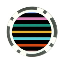 Colorful Mime Black Stripes Poker Chip Card Guard (10 Pack) by tmsartbazaar