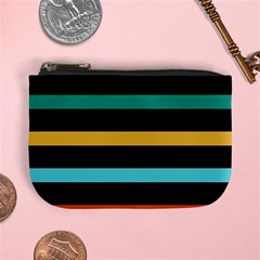 Colorful Mime Black Stripes Mini Coin Purse by tmsartbazaar