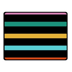 Colorful Mime Black Stripes Fleece Blanket (small) by tmsartbazaar